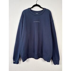 Unlabeled Motivational Words Of Affirmation Blue Graphic Print Sweatshirt